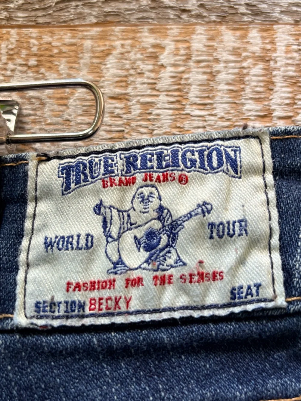 True Religion | "Becky" Y2K Low-Rise Slim Distressed Bootcut Denim Jeans - 32x33 - Picture 13 of 13